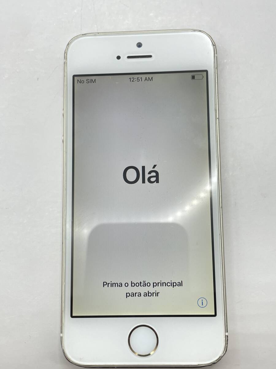KT050829【爆速発送・土日発送可】iPhone 5s （A1453）ゴールド 16GB 利用制限◯ 1円スタート Apple アイフォン docomo auの画像2