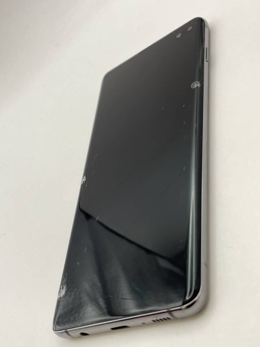 H-1130【爆速発送・土日発送可】Galaxy S10+ Plus ブラック 128GB 利用制限 ◯ 1円スタート SAMSUNG サムスン アンドロイド docomoの画像2