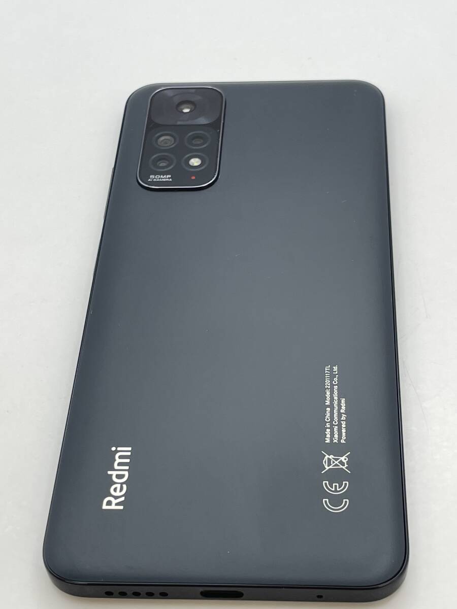 （H-1131）【爆速発送・土日発送可】Redmi note 11 ブラック SIMフリー 1円スタート アンドロイド Android Xiaomi シャオミの画像5