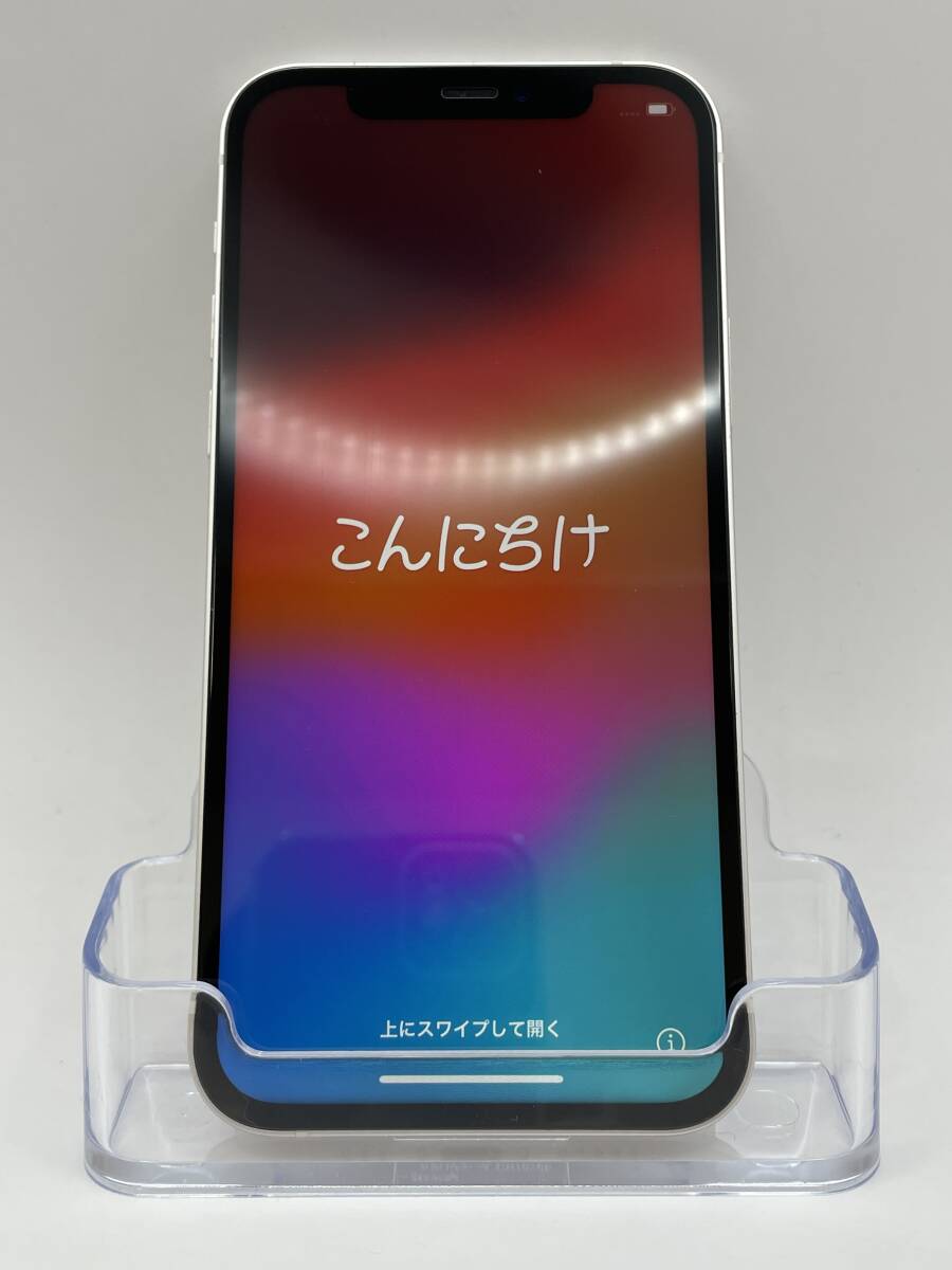 （KT011724）【爆速発送・土日発送可】iPhone 12 ホワイト 64GB バッテリー容量100％ アイフォン 利用制限〇 1円スタート キャリア・auの画像1