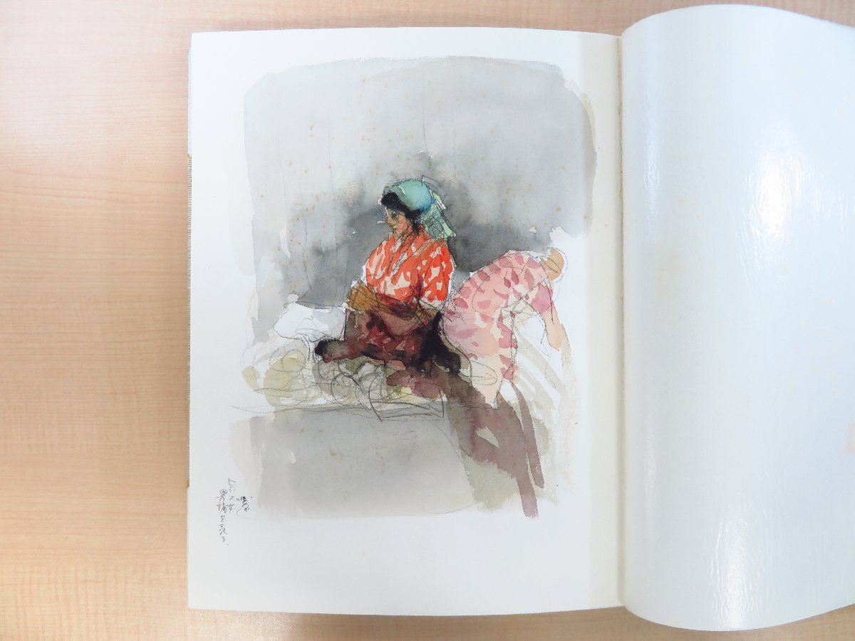 【2024年新作】 平野遼 熱風の砂漠から オリジナル水彩画「ヒワの女」付『画文集 その他