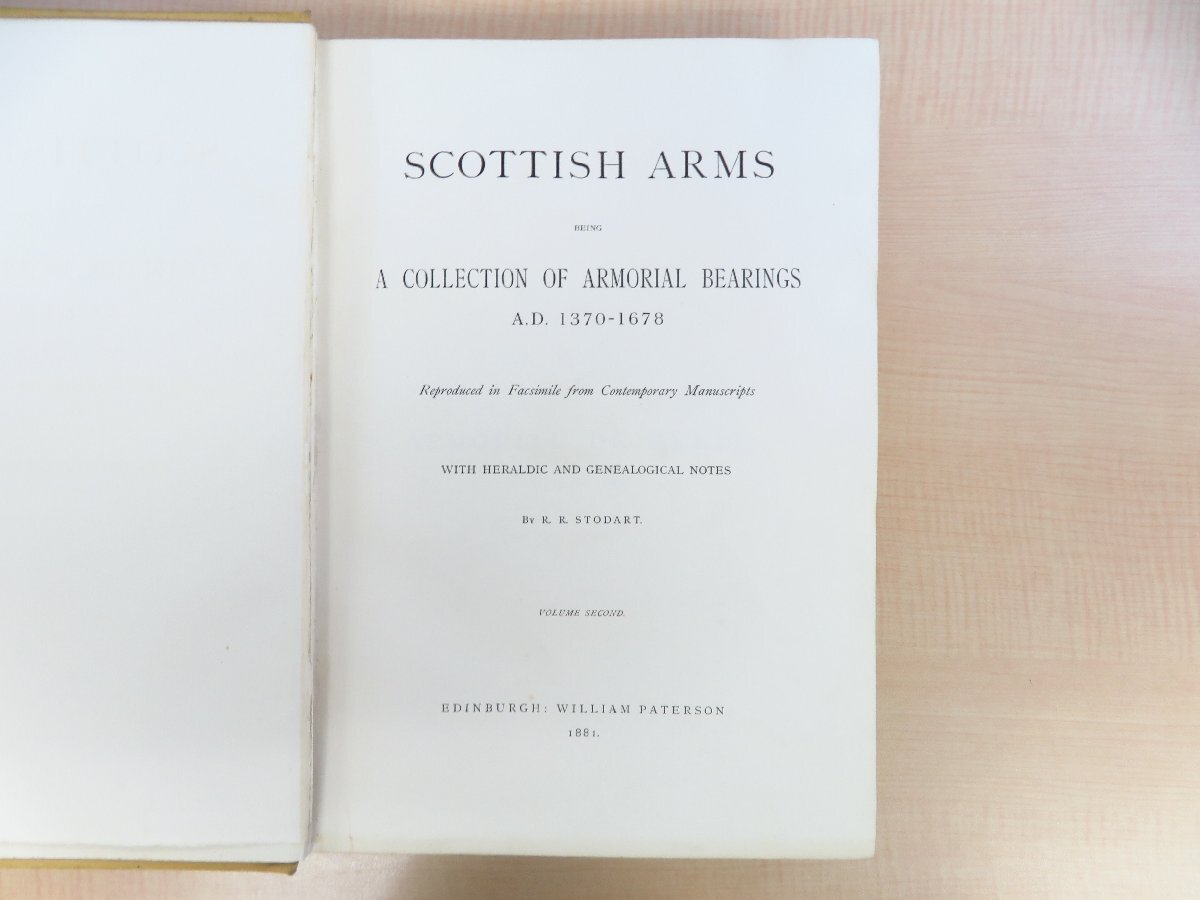 Robert Riddle Stodart『Scottish arms』(全2冊揃)1881年刊 スコットランド紋章画譜 英国ロンドン紋章院リチャード・ ワーグナー卿旧蔵書 アート・エンターテインメント Robert Riddle Stodart『Scottish arms』(全2冊揃)1881年刊 スコットランド紋章画譜 英国ロンドン紋章院リチャード・ ワーグナー卿旧蔵書 アート・エンターテインメント