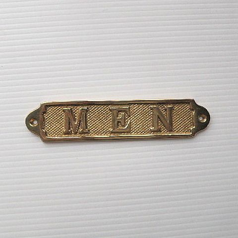 真鍮鋳造　ドアプレート　MEN　サインプレート　ネームプレート　インジケーター_画像1