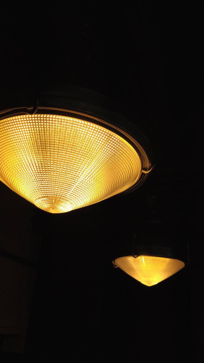 2個セット ビンテージ インダストリアル ホロフェン ペンダント ランプ #2454 脱着キャップ付 HOLOPHANE Vintage Industrial Lampの画像2