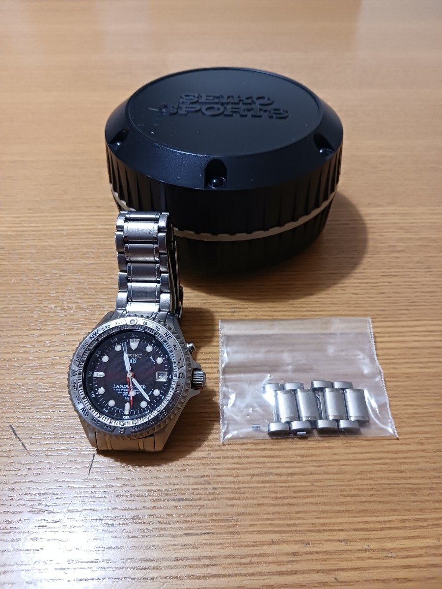 SEIKO　AGS　LANDMASTER　SBCW001　AGS　5M45-6A00　　titanium　セイコー　ランドマスター　キネティック　純チタン　ワンピース構造