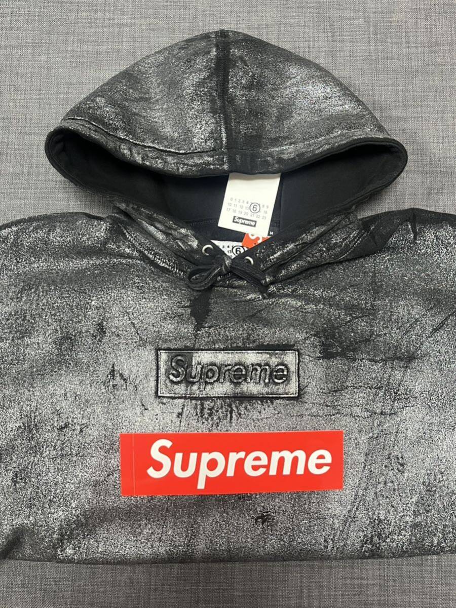 送料無料 M 黒 Supreme x MM6 Maison Margiela Foil Box Logo 送料無料 M 黒 Supreme x MM6 Maison Margiela Foil Box Logo