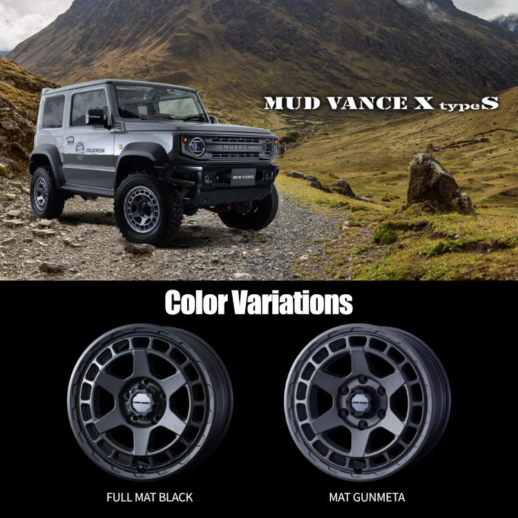 4本セット マッドヴァンスX タイプS VANCE 16x5.5J 5/139.7 +22 FMB ヨコハマ ジオランダー M/T G003 175/80R16 ジムニー JB64 JB23_画像1