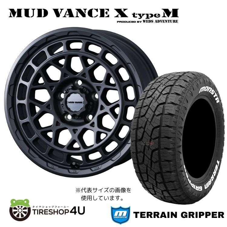 4本セット マッドヴァンスX タイプM VANCE 16x7.0J 5/114.3 +35 FMB MONSTA モンスタ テレーングリッパー A/T 215/70R16 WL デリカD5_画像1