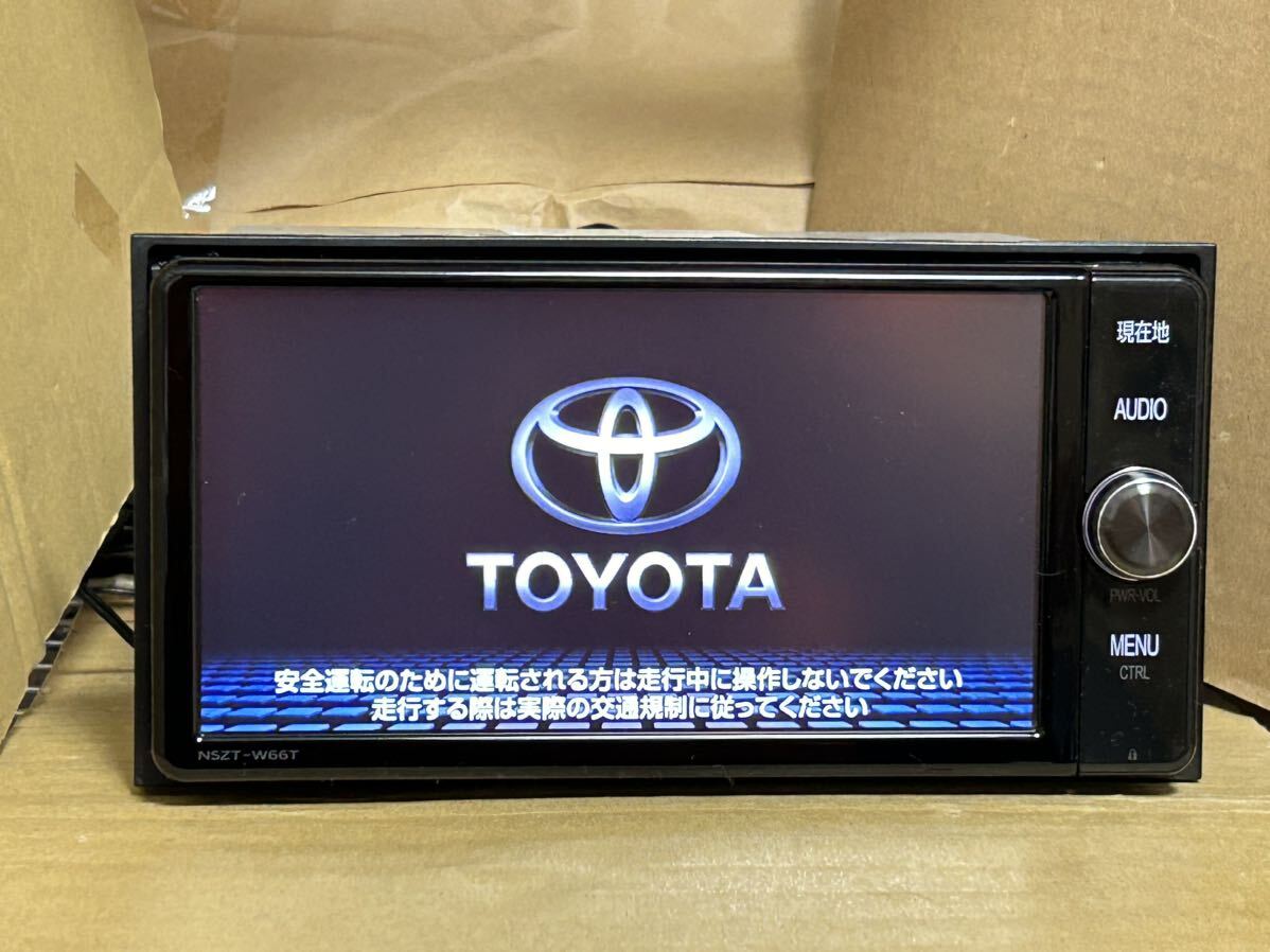 トヨタ純正 SDナビ　7インチ NSZT-W66T 地図24年4月更新済 MOD期限内　フルセグ　Bluetooth オーディオハンズフリー　DVD再生 送料無料_画像2