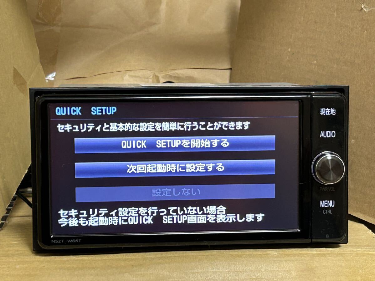 トヨタ純正 SDナビ　7インチ NSZT-W66T 地図24年4月更新済 MOD期限内　フルセグ　Bluetooth オーディオハンズフリー　DVD再生 送料無料_画像1