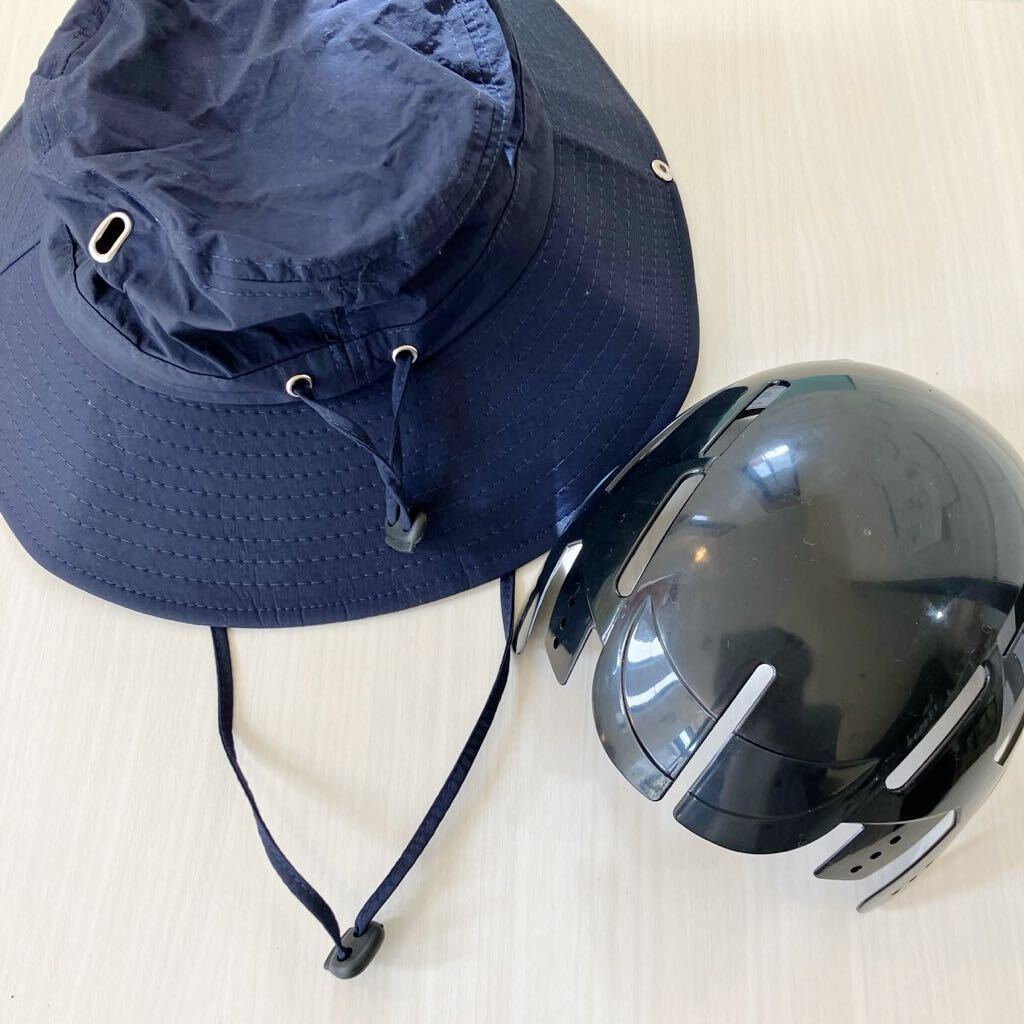 【少し訳あり】GOKEI 自転車ヘルメット 帽子型 自転車 ヘルメット 内蔵 帽子 CE認証 安全キャップ サイクリング 頭囲56~60cm (ネイビー)