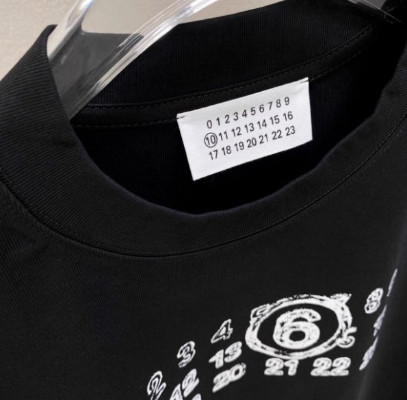 Maison Margiela メゾン マルジェラ トップス Tシャツ 半袖 シンプル メンズ レディース ブラック XL_画像3