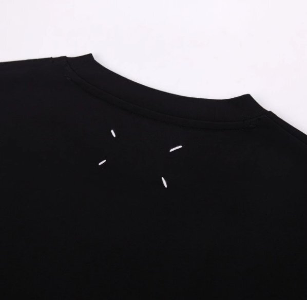 Maison Margiela メゾン マルジェラ トップス Tシャツ シンプル メンズ レディース ブラック サイズ46_画像9