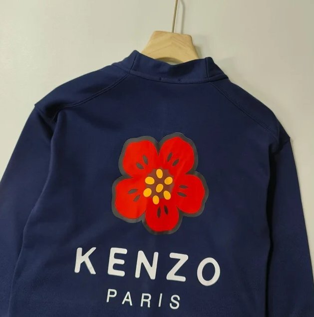 KENZO ケンゾー トップス ニットセーター レディース メンズ カジュアル 花柄 ネイビー L_画像3