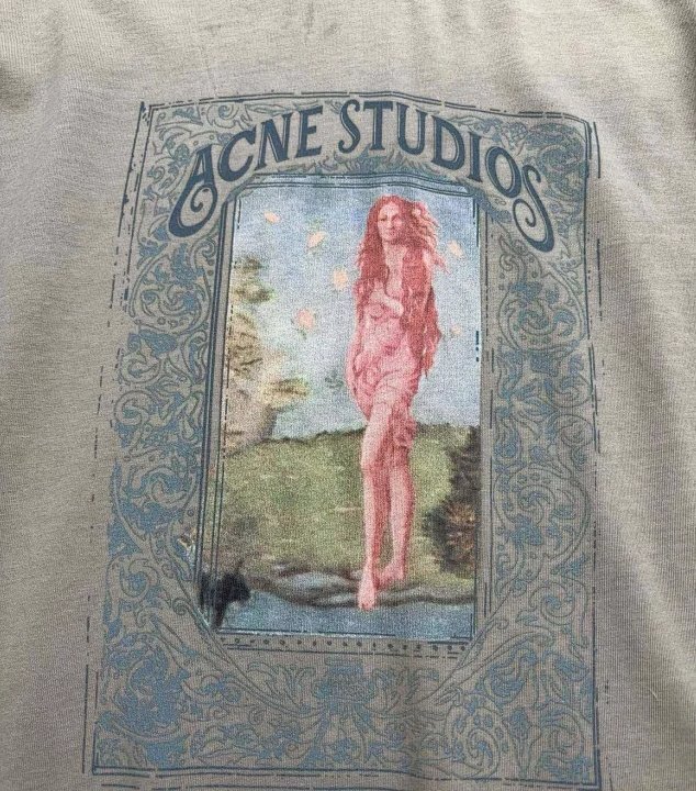 acne studios アクネストゥディオズ トップス Tシャツ 半袖 レディース メンズ レトロ 画像通り S_画像7