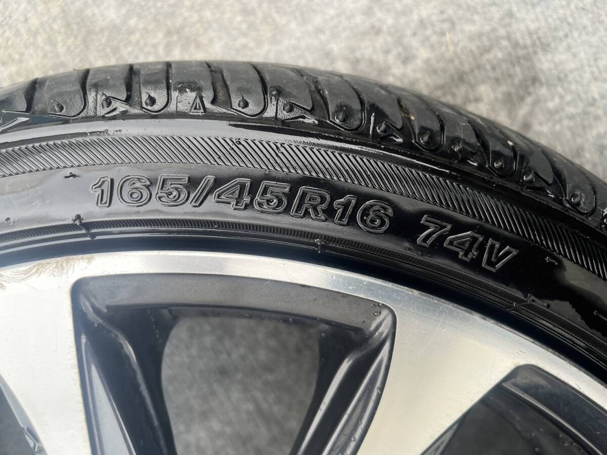 ★【注目】ムーヴコンテカスタム装着 １６インチＡＷ+タイヤセット！！ＳＥＩＢＥＲＫＩＮＧタイヤＳＬ２０１ 165/45Ｒ１６ 4本セット★の画像5