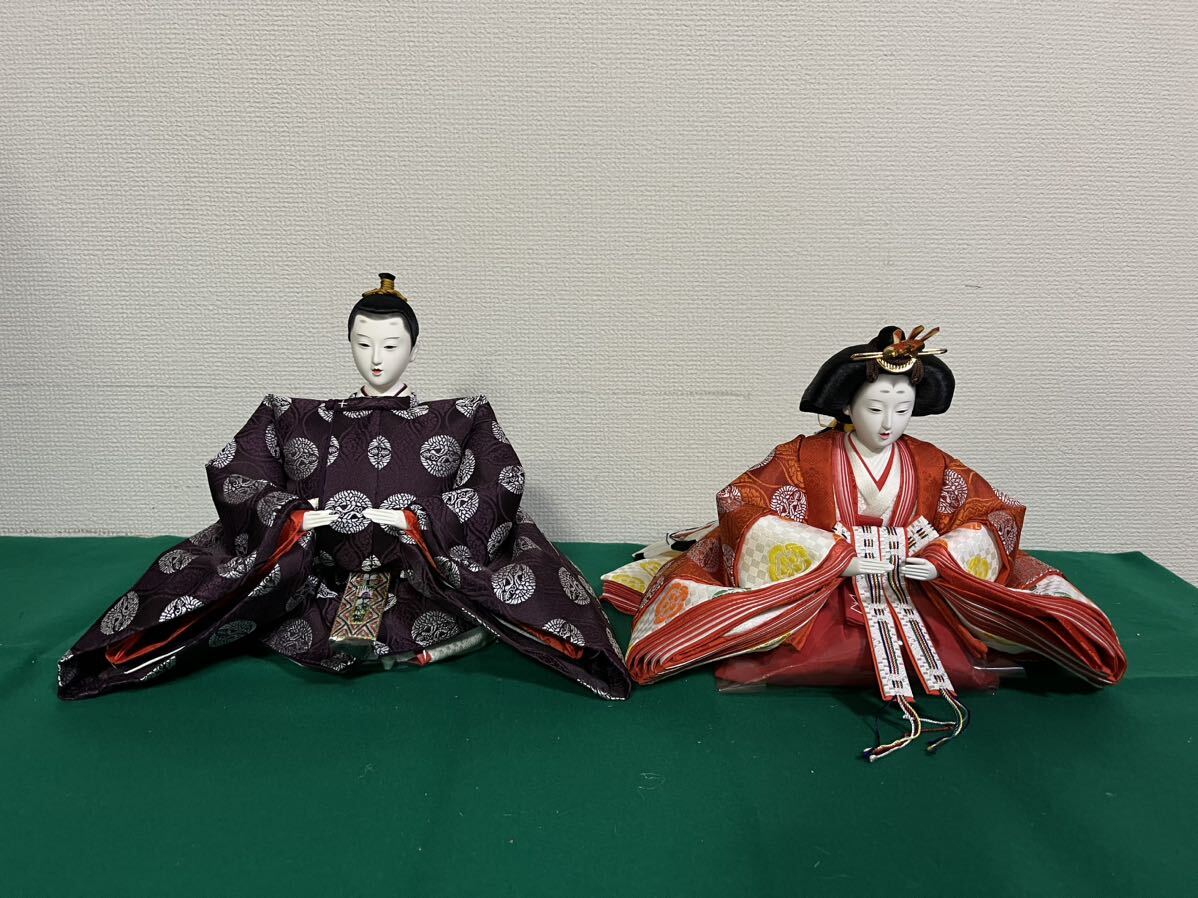 雛人形 ひな人形 親王飾　九番　ひな祭り お雛様 日本人形 専用箱あり コレクション 置物　20240407-19