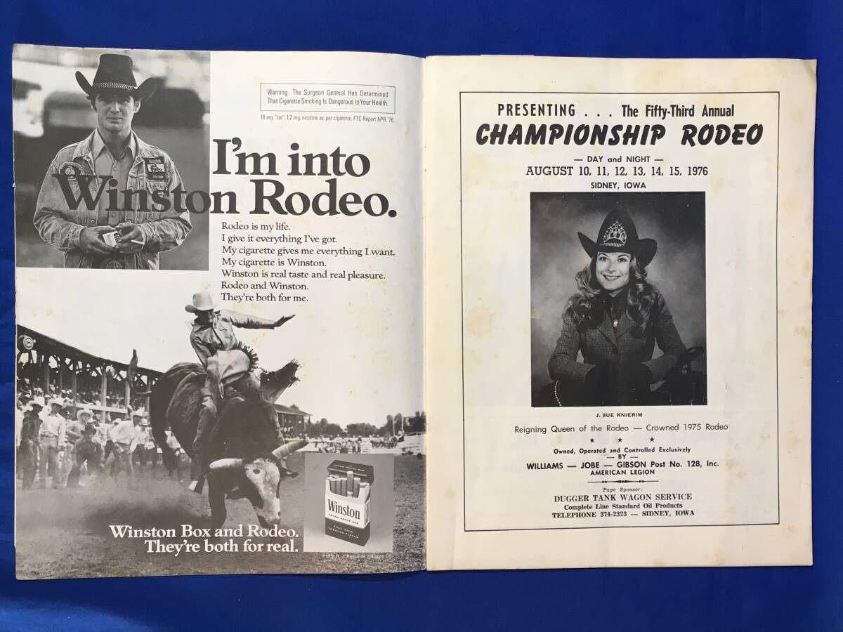 D395サ●【パンフ】 SIDNEY RODEO シドニー ロデオ 1976年10月15日 ゲスト:パット・ブーン/ロデオクイーン出場者/プログラム/洋書/レトロ_画像2