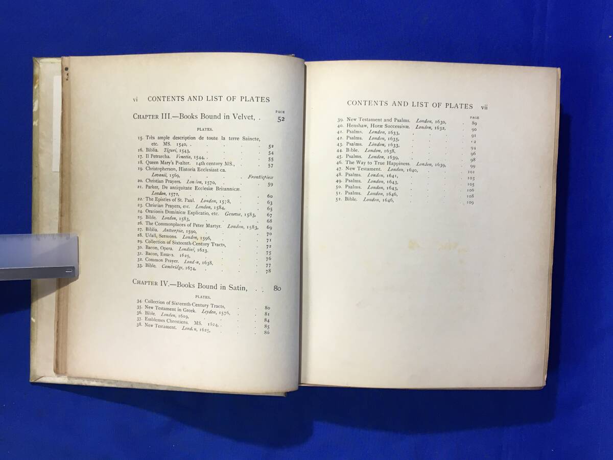 D740サ△「English Embroidered Book Bindings」Cyril Davenport 1899年 イギリス/書誌学/刺繍装幀/ベルベット製本/洋書/天金/アンティークの画像6