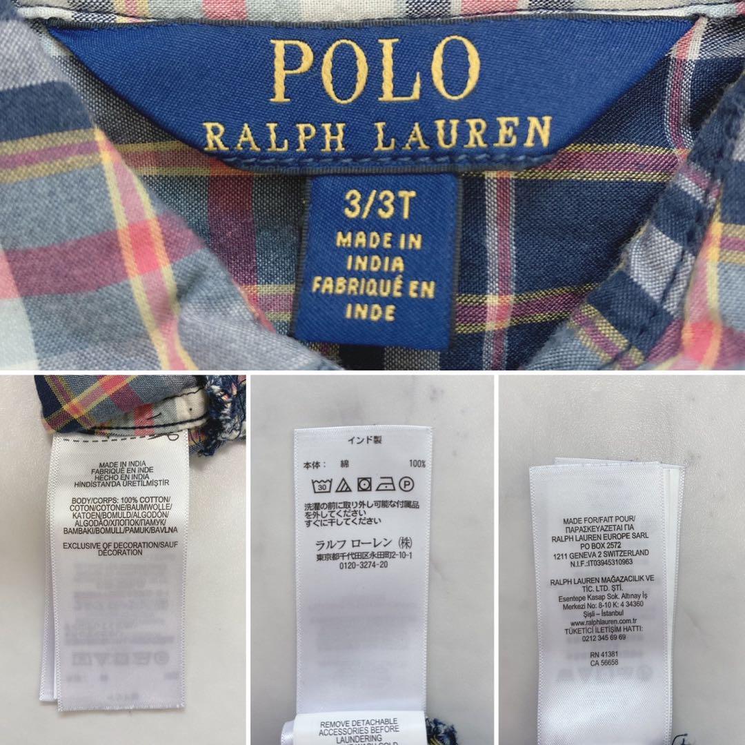POLO RALPH LAUREN рубашка One-piece ремень имеется проверка вышивка 