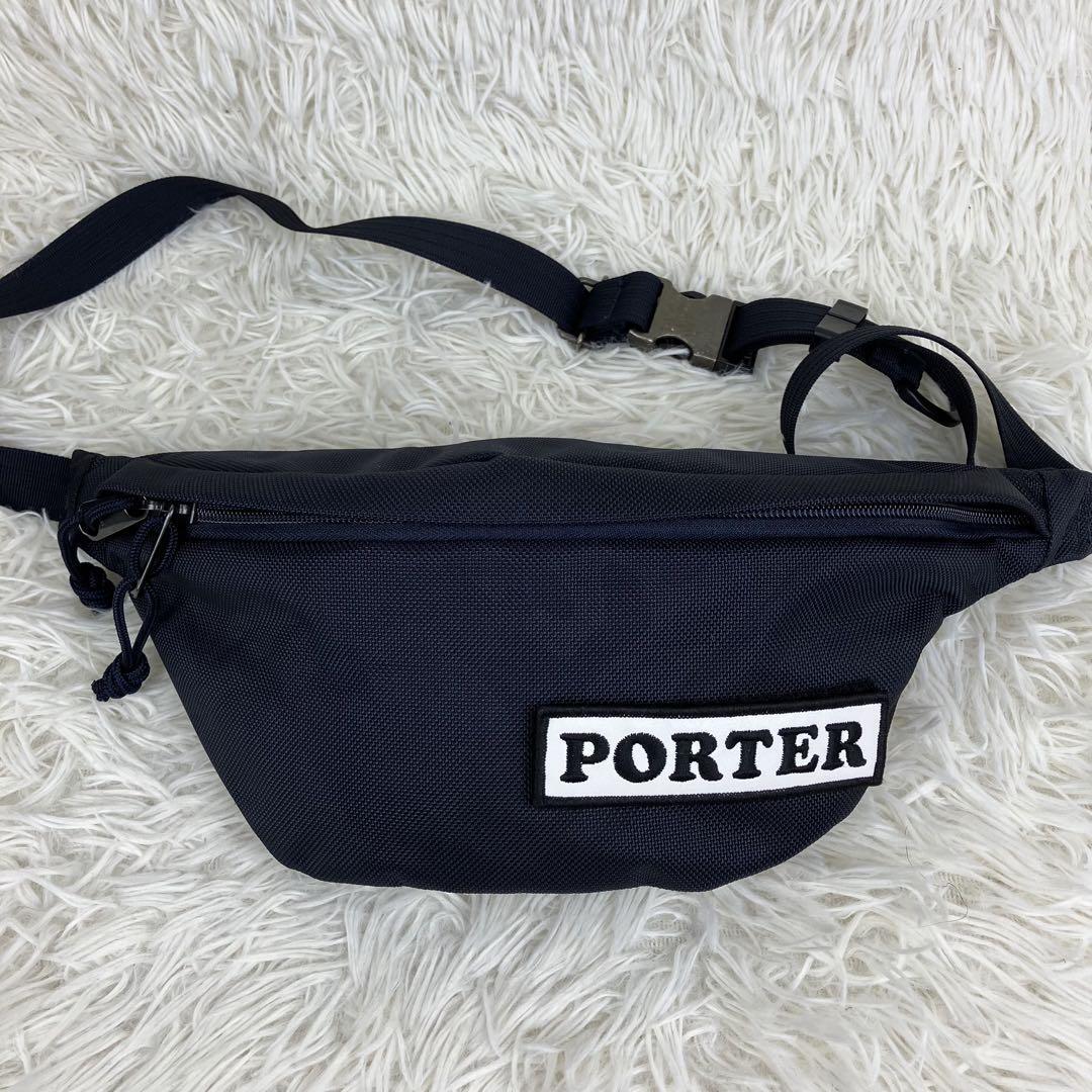 【美品】PORTER ポーター CASPER キャスパー ファニーパック WEIST BAG ウエストバッグ ポーチ 吉田カバン ネイビー 紺_画像2