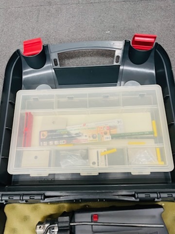 C-67739M 中古品 東芝 TOSHIBA 100V 13mm振動ドリル HPV-13R Keter 工具箱 POWER TOOL CASE WITH ORGANIZERの画像3