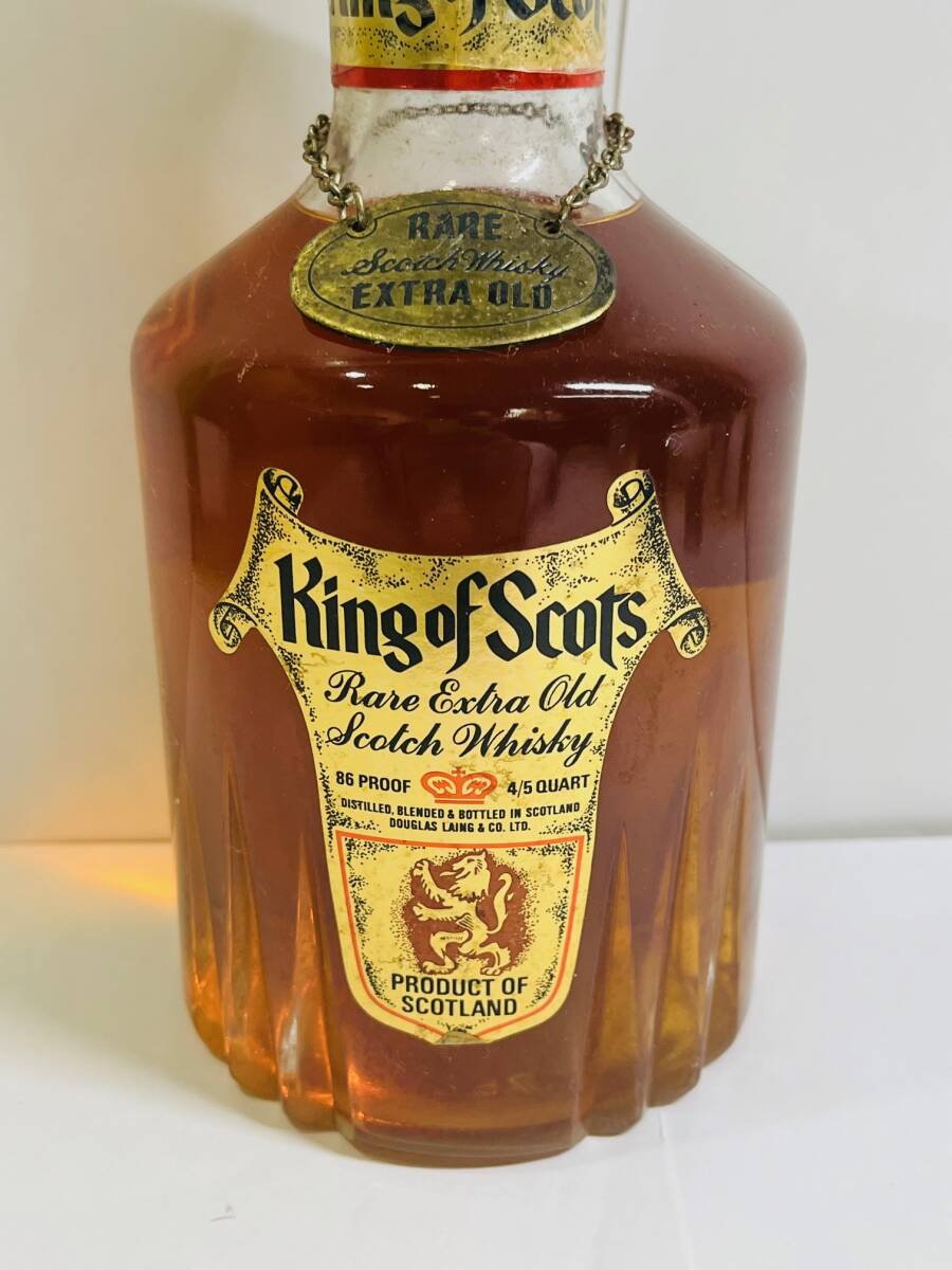 Y-41580Y 【未開栓】 King of Scots Extra Old Scotch Whisky 86PROOF 4/5 箱無の画像2