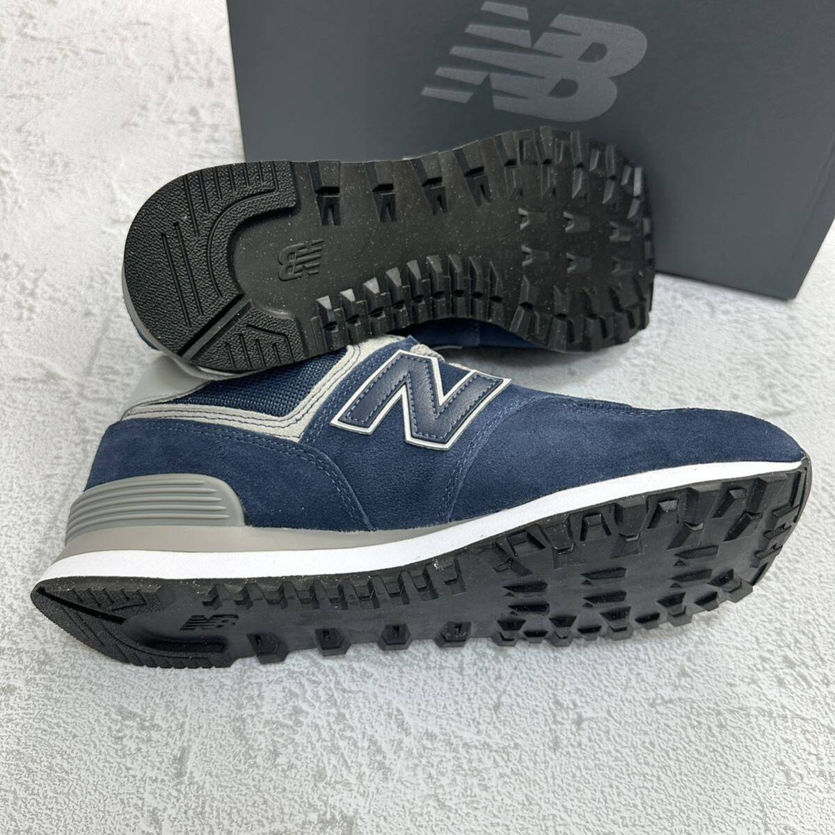 新品未使用 New Balance 27.5cm ニューバランス ML574 スニーカー シューズ 574 大人気 定番 スエード メッシュ メンズ ローカット 箱有り_画像3