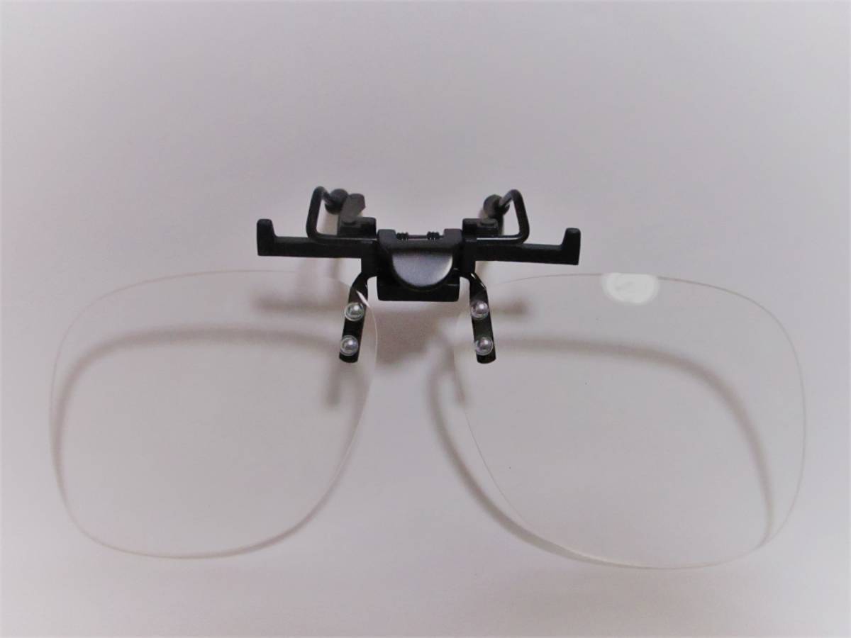 【 1.8倍 ワンタッチでメガネに装着できる 拡大鏡 】ルーペ 軽量 老眼鏡 掛け外し不要 フレームなし 新品 即決 シンプル 老眼 眼鏡の画像1