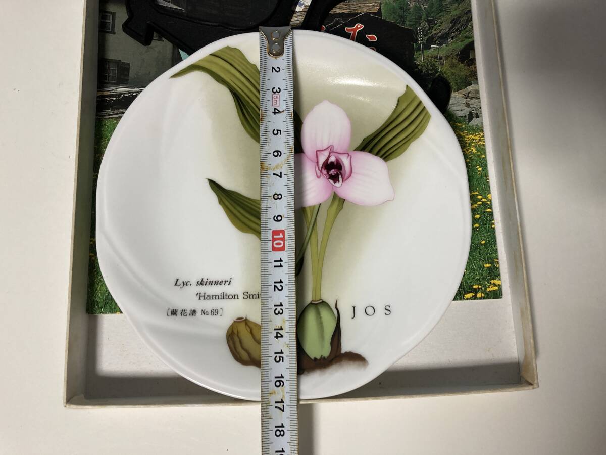 【未使用】【新品】飾り皿 洋ラン 蘭花譜 Lyc.skinneri Hamilton Smith 皿立て ディッシュスタンドの画像3
