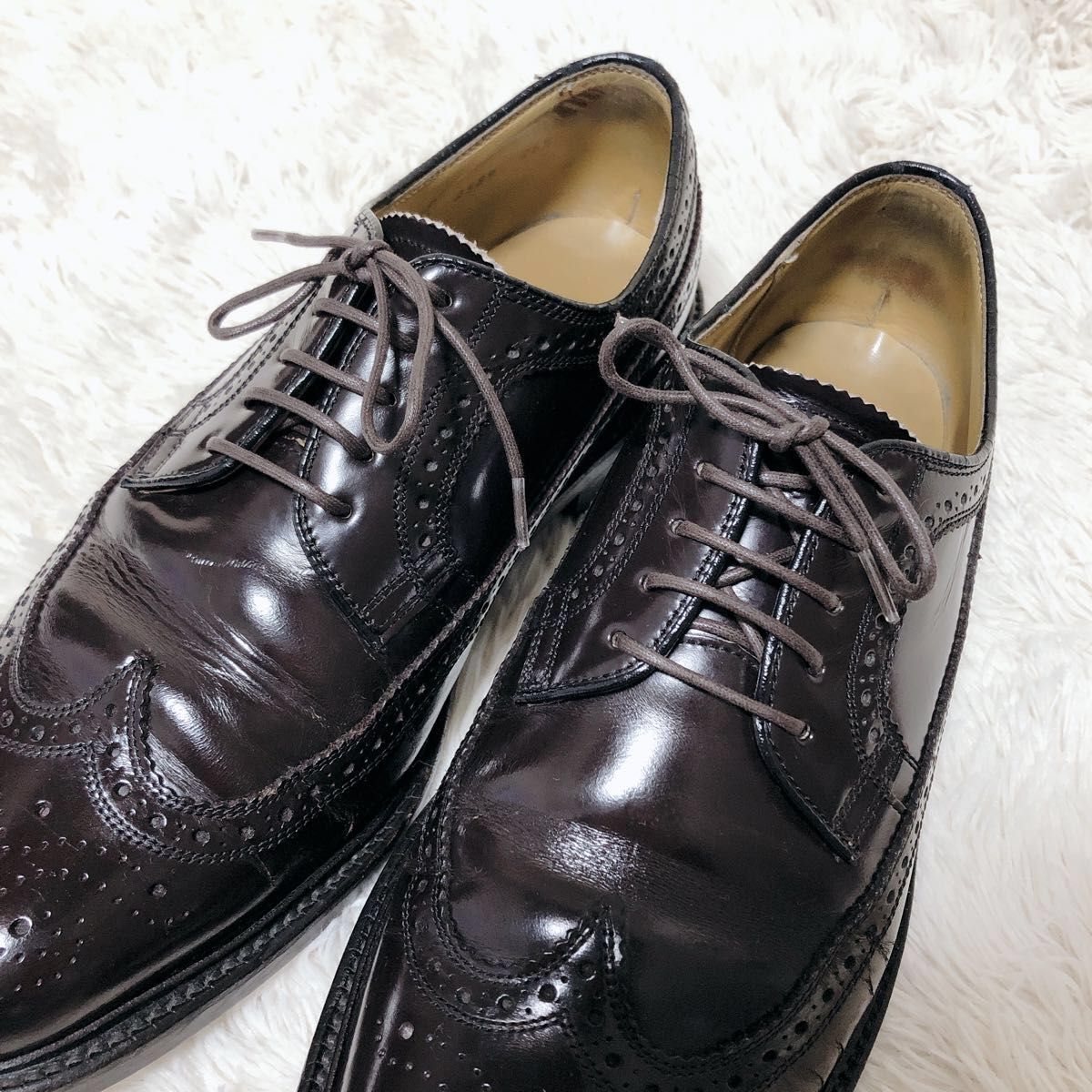 REGAL リーガル 革靴 ローファー ウイングチップ ブラウン 紐 ビジネスシューズ ビブラムソール 26.5cm