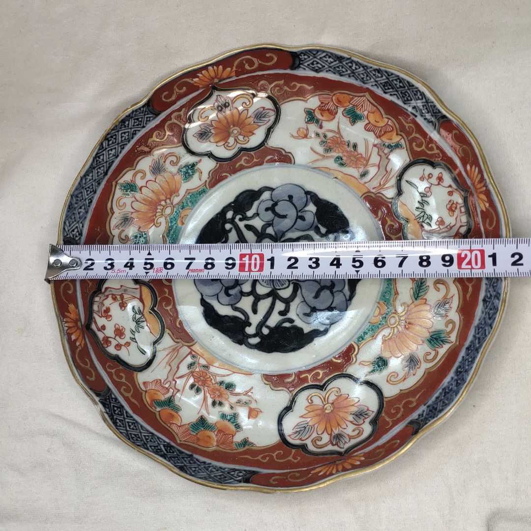  old Imari Arita . overglaze enamels plate futoshi Akira year made antique antique hand .. old house delivery 