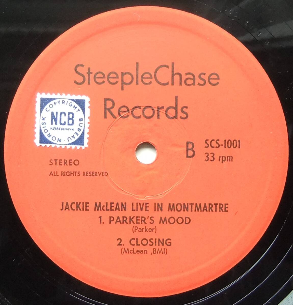 ◆ JACKIE McLEAN / Live at Montmartre ◆ SteepleChase SCS-1001 (red) (Denmark) ◆_画像4