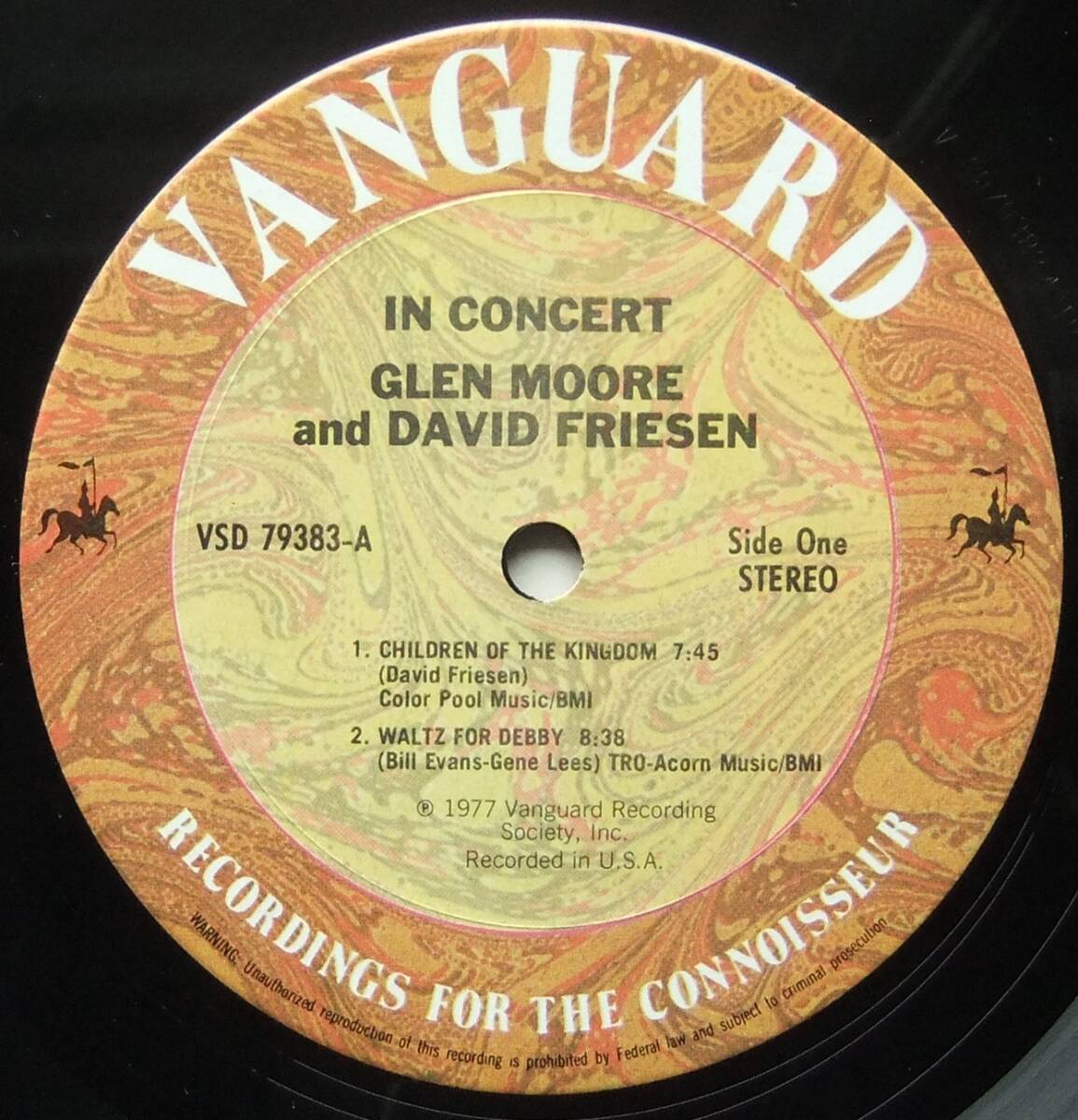 ◆ GLEN MOORE and DAVID FRIESEN / In Concert ◆ Vanguard VSD-79383 (promo) ◆ W_画像3