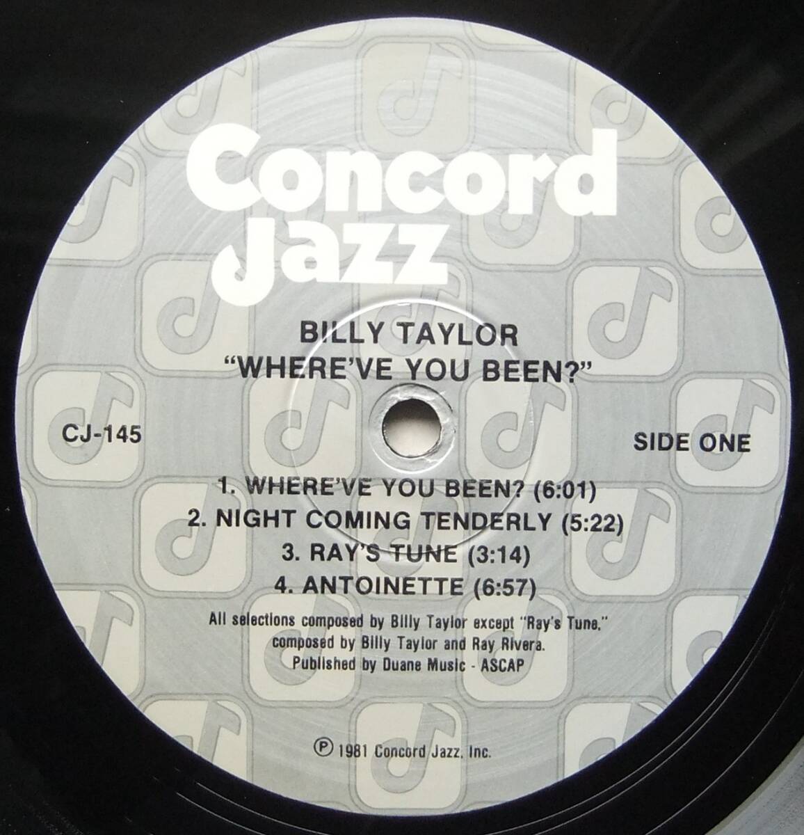 ◆ BILLY TAYLOR Quartet / Where've You Been ? ◆ Concord Jazz CJ-145 ◆ S_画像3