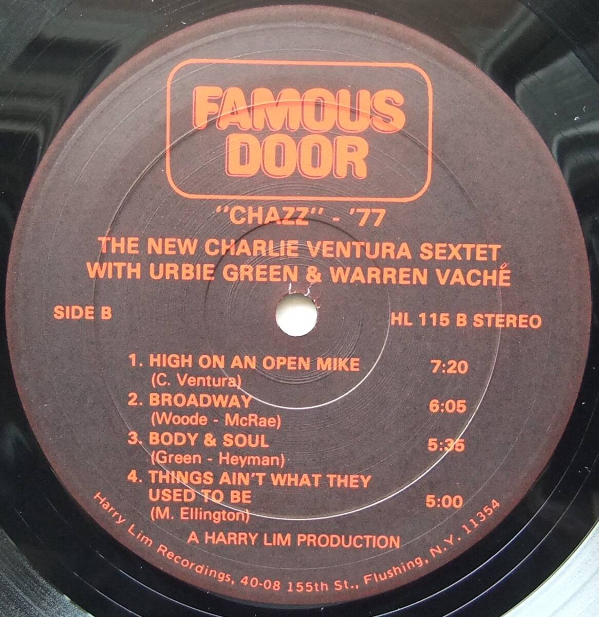 ◆ CHARLIE VENTURA Sextet / Chazz '77 ◆ Famous Door HL-115 ◆_画像4