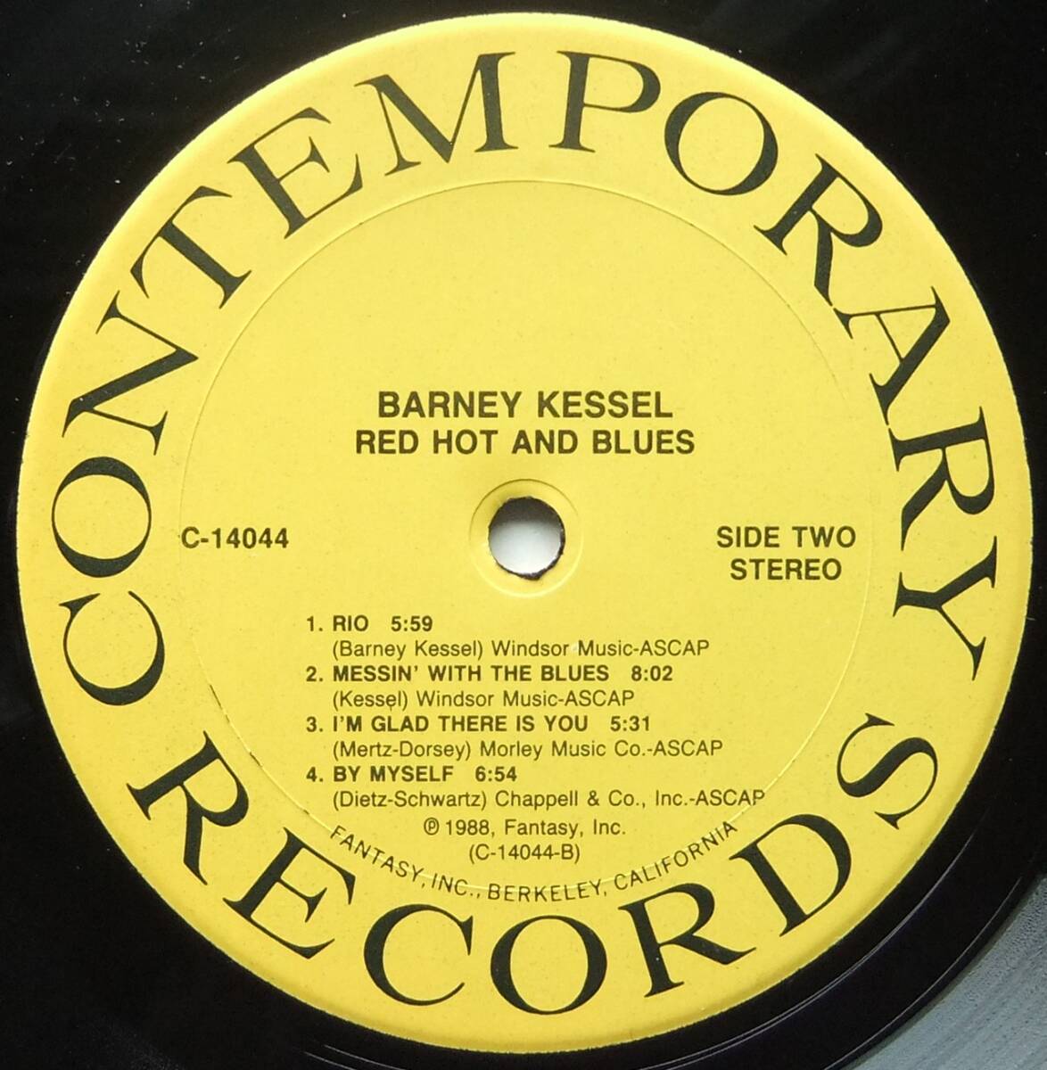 ◆ BARNEY KESSEL , BOBBY HUTCHERSON , KENNY BARRON / Red Hot and Blues ◆ Contemporary C-14044 ◆_画像4