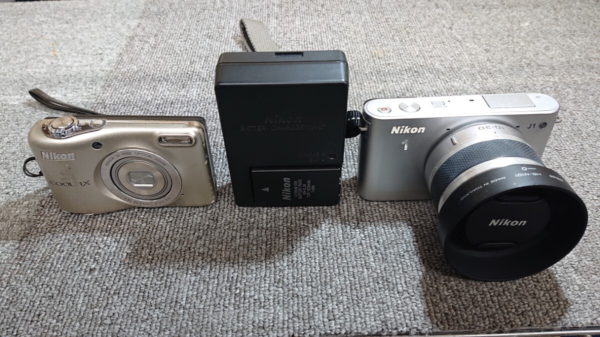 デジタルカメラ Nikon J1 & COOLPIX L30 ジャンク品_画像1