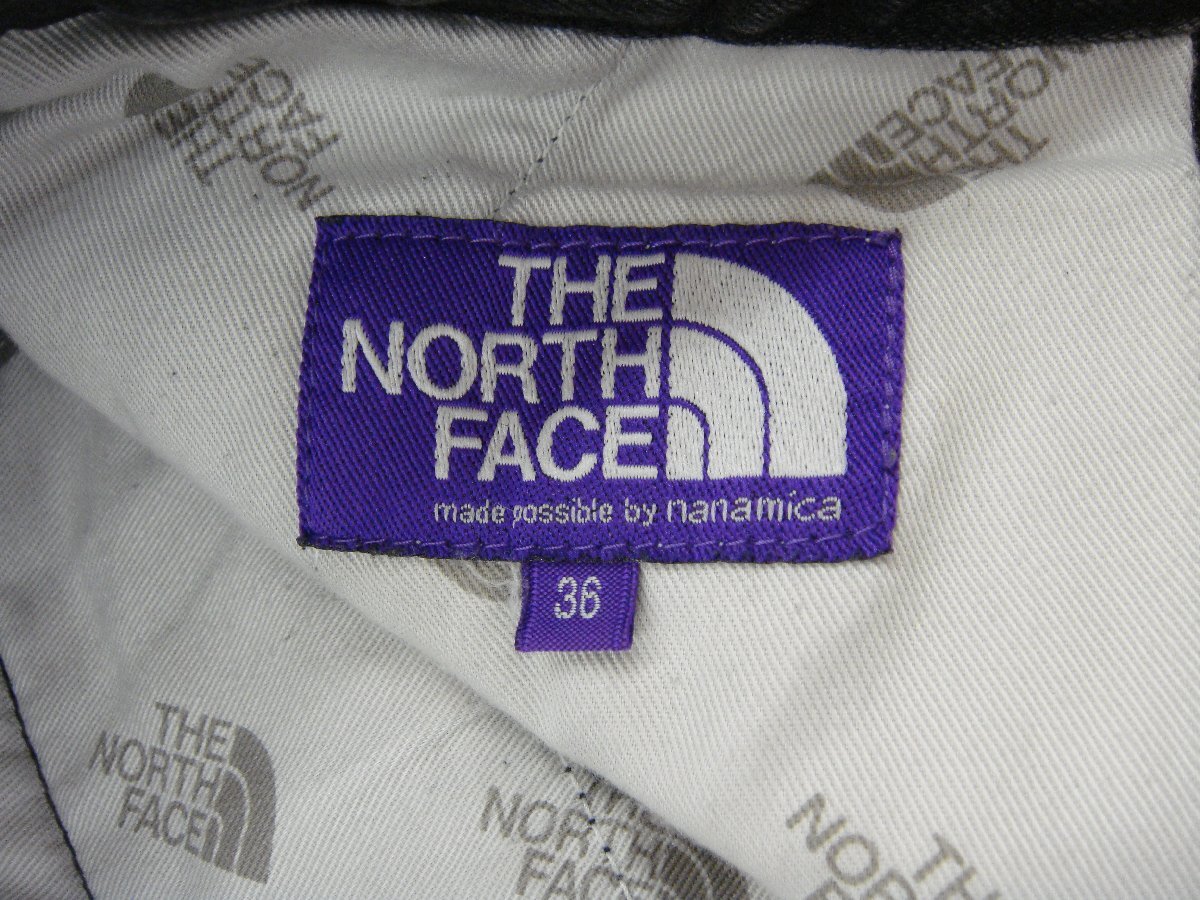 1円～ THE NORTH FACE ザノースフェイス パープルレーベル デニム ワイドパンツ サイズ36 ボトムス メンズ ナナシカ NT5161Nの画像4