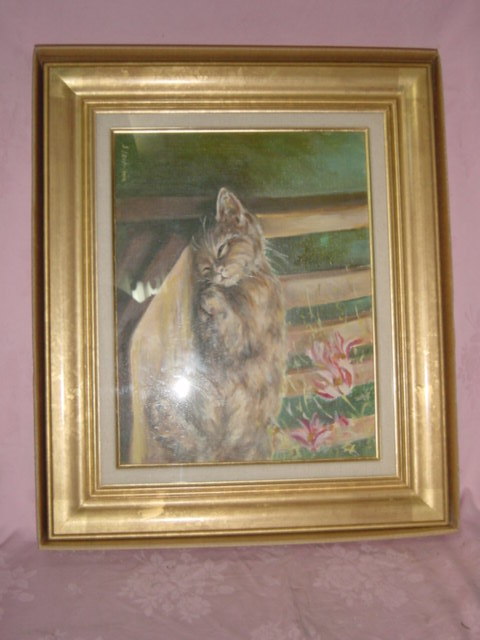 ◆高級絵画【ネコ・猫】サイン有り 販売店有り 絵心のある方にGood!!!_画像2