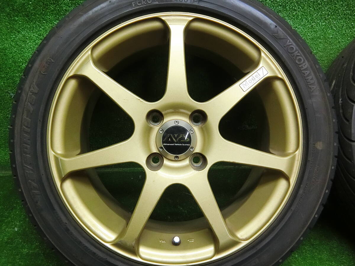 ★ AVS Model7 ★希少サイズ★ 175/50R15 ★ ヨコハマ DNA GP GRAND PRIX ★ 15×5.5J +44 PCD:100★4本set■R212の画像2