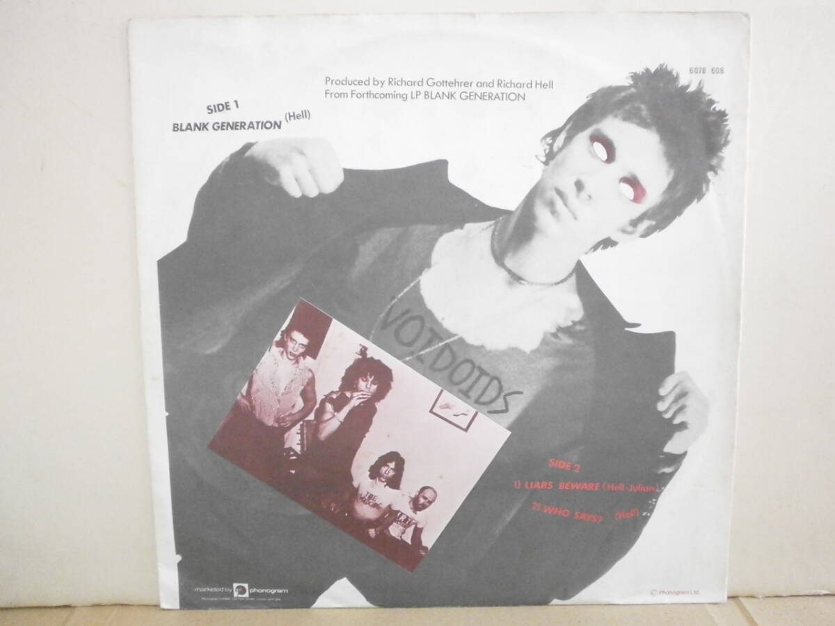 ★Richard Hell & The Voidoids /Blank Generation★ベルギー Orig.12” リチャード・ヘル　_画像2