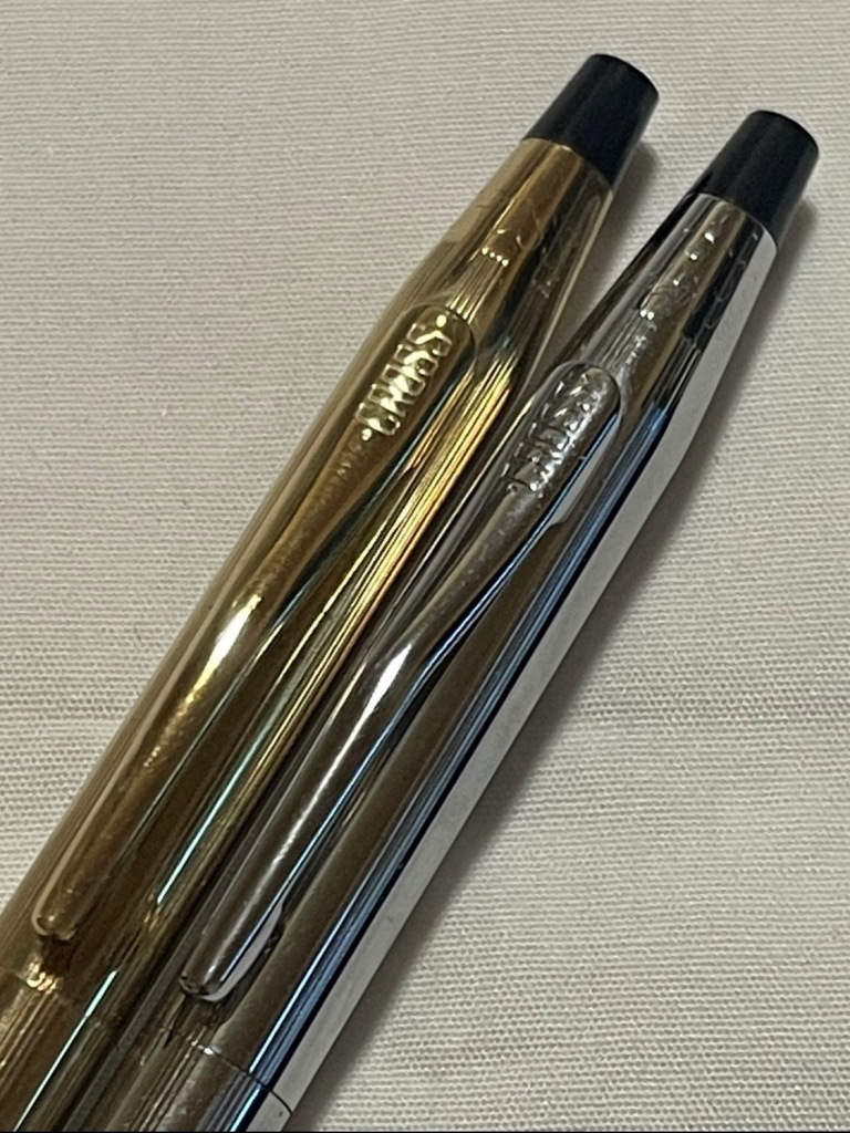 クロスボールペン2本ツイストタイプ シルバーカラー＆ゴールドカラー_画像1