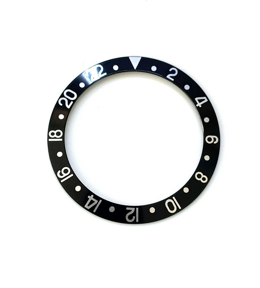 腕時計 修理交換用 社外部品 ベゼルインサート ブラック 黒 【対応】ロレックス GMTマスター 1670/1675/16750/16753等 ROLEX互換の画像1