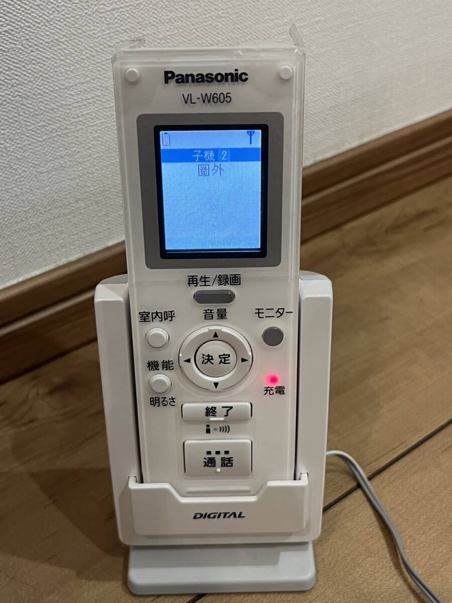パナソニック(Panasonic) ドアホン(ドアフォン) ワイヤレスモニター 子機 VL-W605 通電済み 美品 売り切り 送料安いの画像1