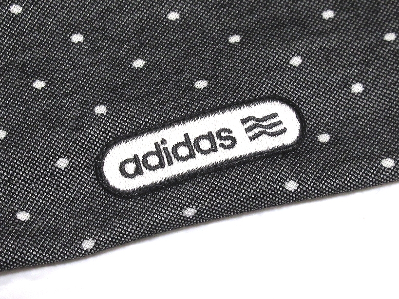 即決 美品 adidas GOLF アディダスゴルフ ドットプリント 吸汗速乾 ボタンダウン 長袖シャツ ブラック L メンズ_画像5