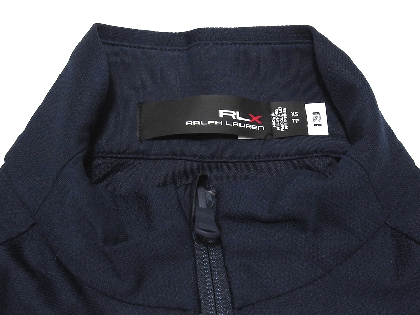  быстрое решение прекрасный товар RLX RALPH LAUREN Ralph Lauren Golf Logo принт камуфляж стрейч половина Zip рубашка темно-синий XS внутренний стандартный товар мужской 