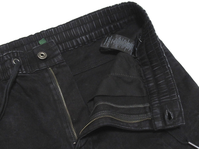 定価￥24,200 美品 G-STAR RAW ジースター MOTAC DDC SLIM TRAINER 立体裁断 スウェット デニムパンツ ジーンズ ブラック W32 メンズの画像5