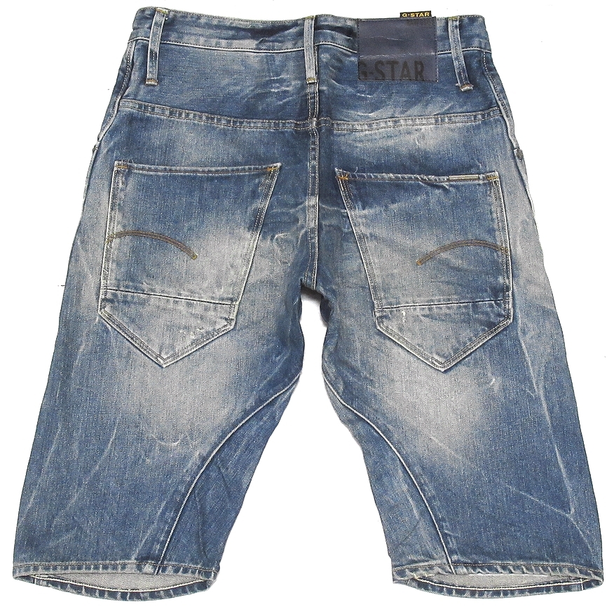 即決 美品 G-STAR RAW ジースター ARC 3D LOOSE TAPERED BERMUDA 立体裁断 ヴィンテージ加工 ショート デニムパンツ ジーンズ W30 メンズ_画像2