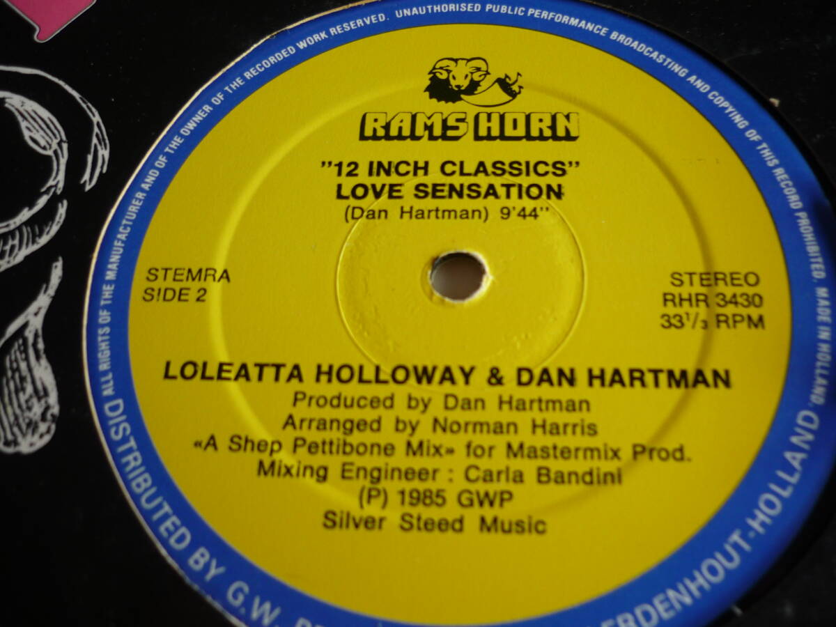 12インチ  LOLEATTA HOLLWAY & DAN HARTMAN / LOVE SENSATION(SPECIAL R.M.I.X.E.D VERSION)の画像3